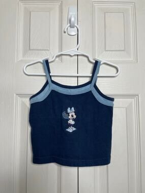 Vintage The Disney Store Minnie Mouse Tennis Tank Top Girls Size 18 Mo Blue